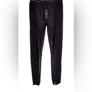 New-Diamond Supply Co. XS Women’s Fair Leggings Black See-Through Lace Nylon
